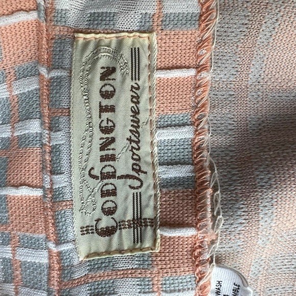 Vintage 60s 70s Peach Plaid Skirt Suit M – Mod Style - 2-Piece Coddington Set - Picture 7 of 8